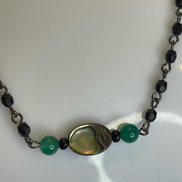 Swirls- Beautiful Abalone  and Aventurine pendant - Picture 4 of 6